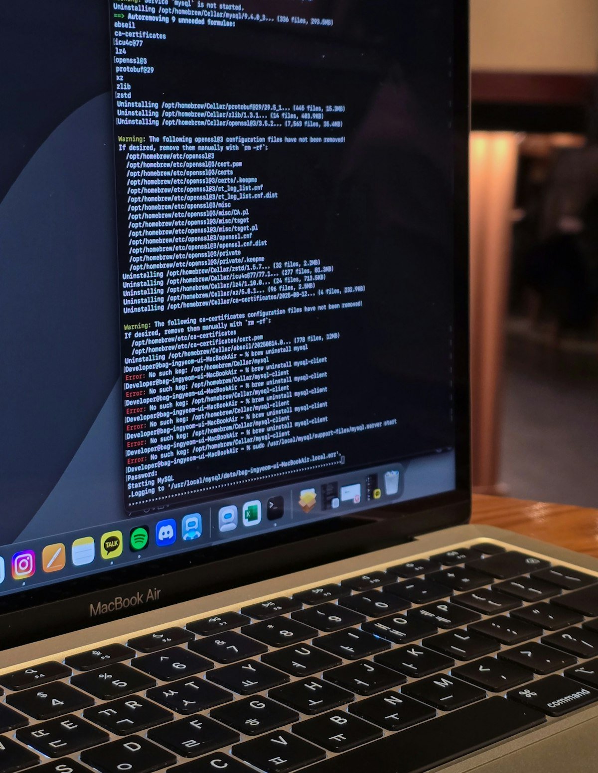 Laptop showing code for the core loop during an MVP product build